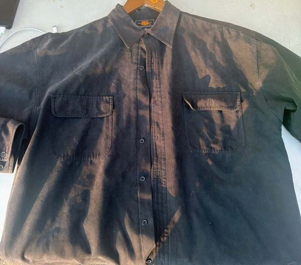 Route 66 Long Sleeve Button Down Shirt Size L Black